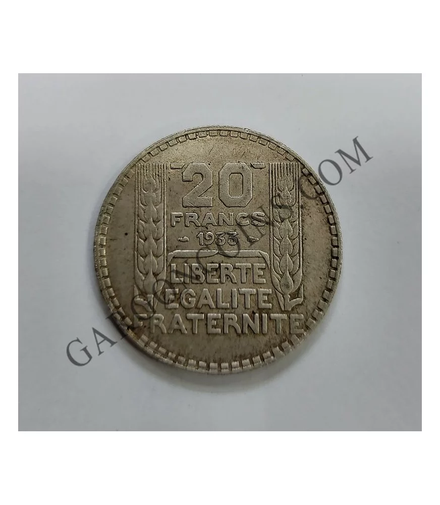 rancia Tercera República 20 Francos 1933  KM  879