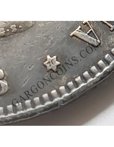 Alfonso XII 5 Pesetas 1876*76 DEM en EBC y pátina negra