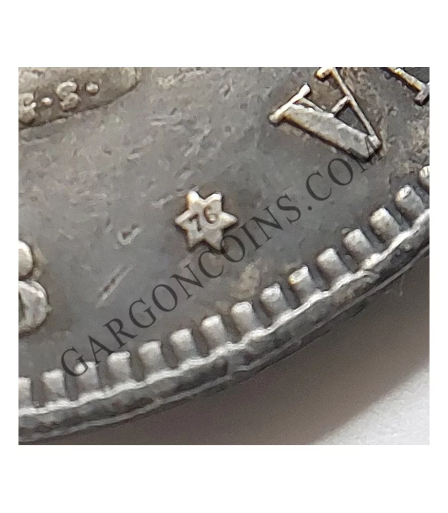 Alfonso XII 5 Pesetas 1876*76 DEM en EBC y pátina negra