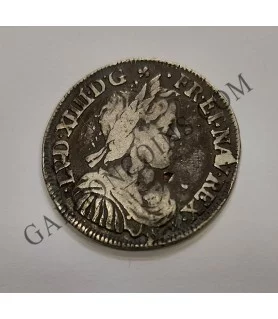 Francia 1/2 ECU Rey Luis XIV 1650 ceca Montpellier KM 164-14