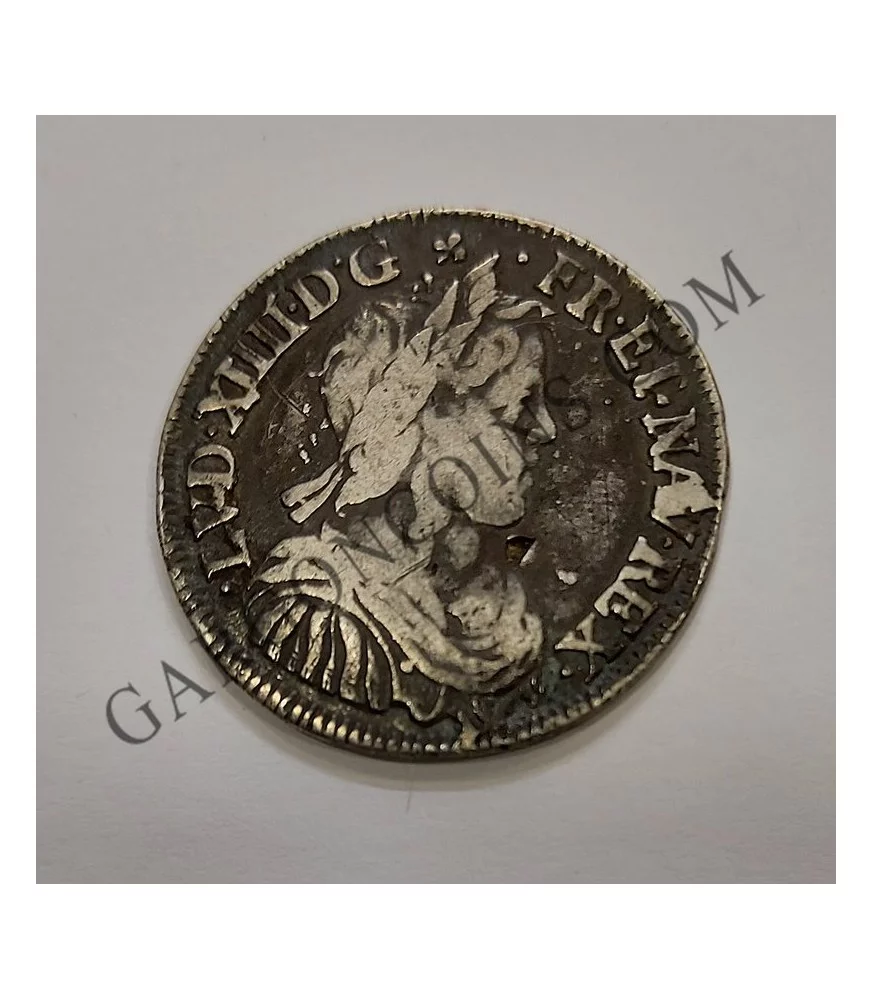 Francia 1/2 ECU Rey Luis XIV 1650 ceca Montpellier KM 164-14