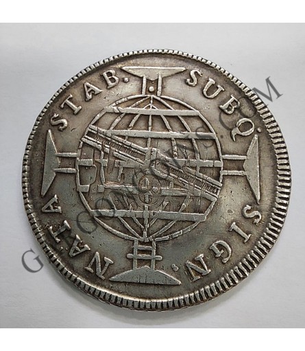 Brasil 960 Reis 1815 Joao EBC sobre moneda de 8 Reales Española Brasil 960 Reis 1815 Joao EBC sobre moneda de 8 Reales Española