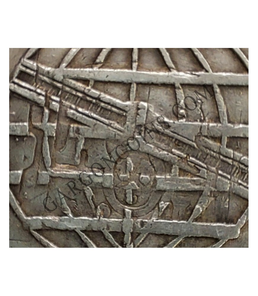 Brasil 960 Reis 1815 Joao EBC sobre moneda de 8 Reales Española