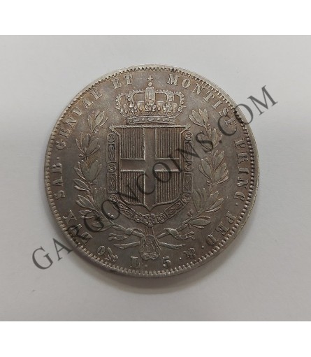 Estados Italianos Cerdeña (sardina) 5 Liras 1844 P  EBC++ Estados Italianos Cerdeña (sardina) 5 Liras 1844 P  EBC++