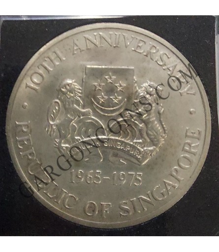 3 x Monedas 10 Dólares de Singapur 1975-76-77 3 x Monedas 10 Dólares de Singapur 1975-76-77