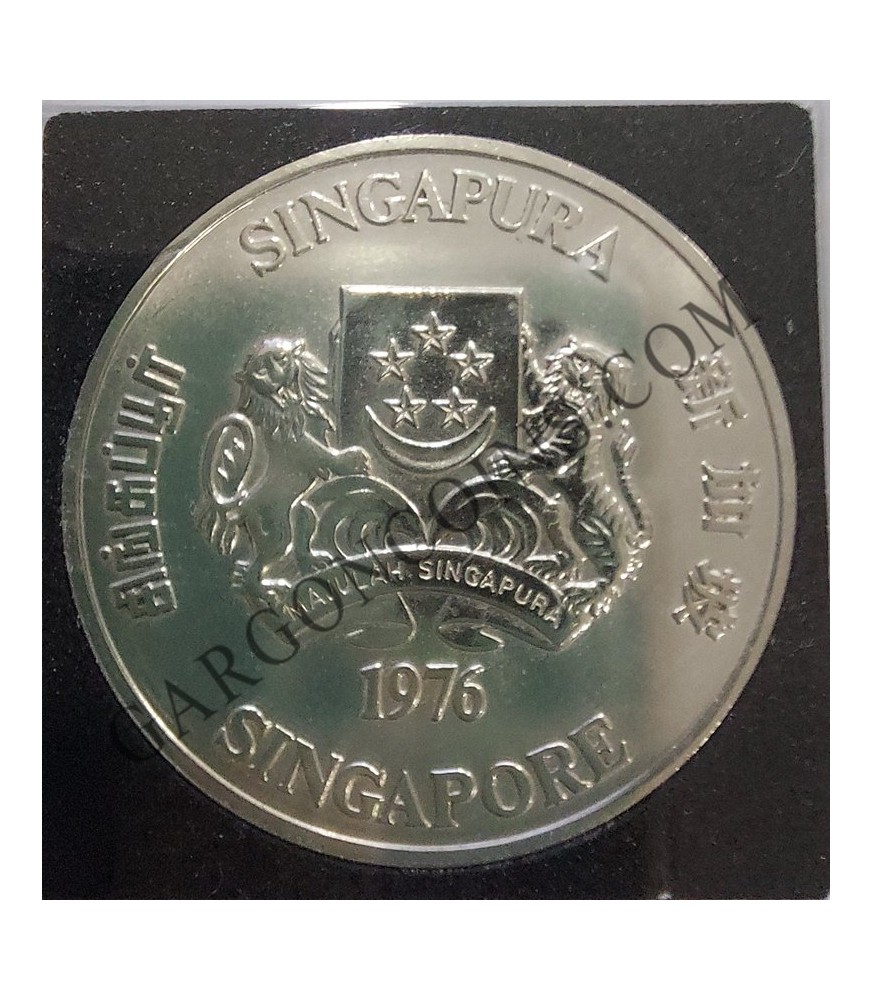 3 x Monedas 10 Dólares de Singapur 1975-76-77