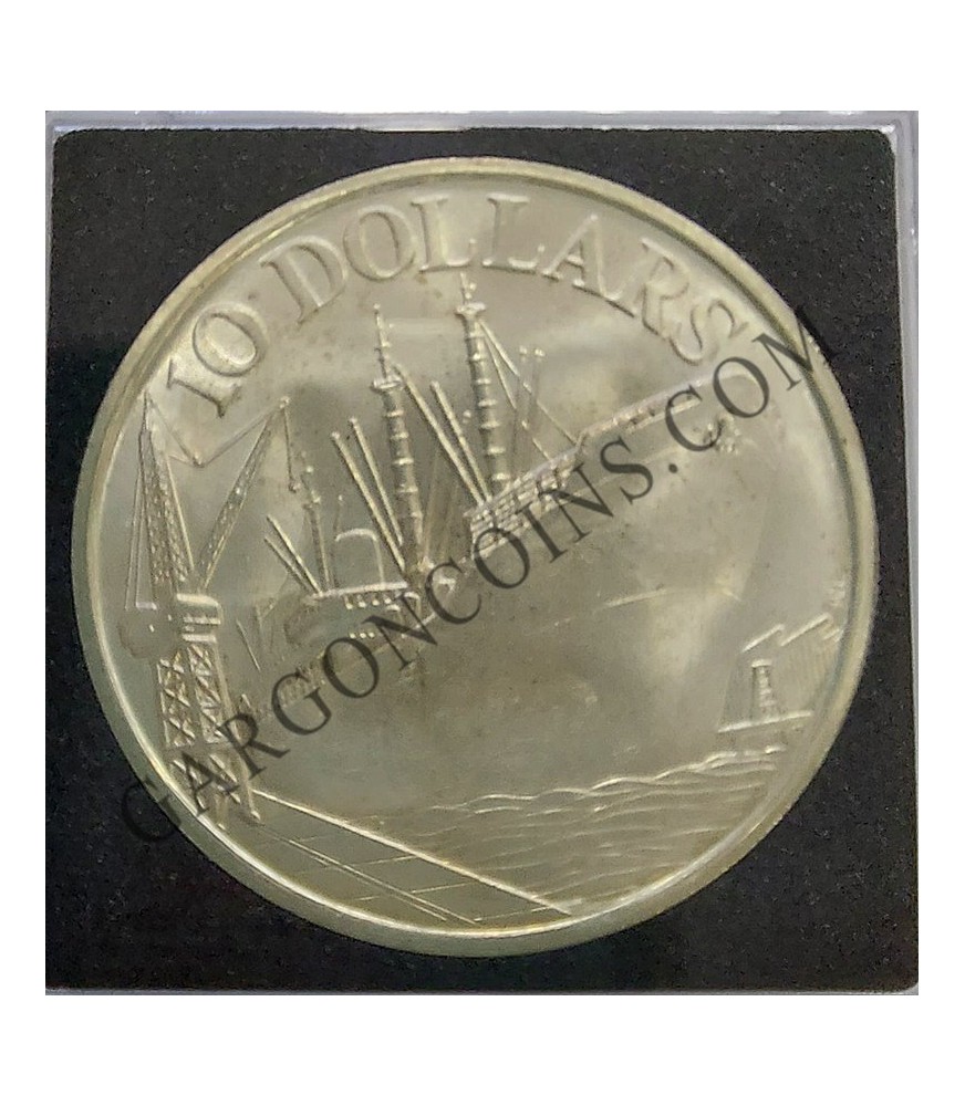 3 x Monedas 10 Dólares de Singapur 1975-76-77