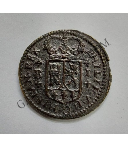 Felipe V  2 Maravedis 1718  Barcelona S/C-