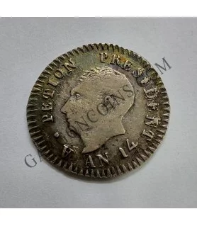 Haiti Westerm Republic presidente A.Peiton año 14 (1817) 25 Cent KM 15.2
