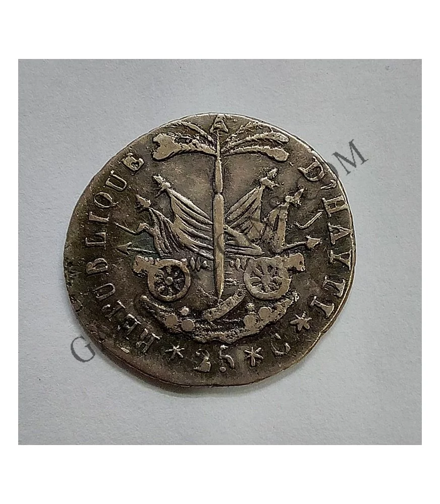 Haiti Westerm Republic presidente A.Peiton año 14 (1817) 25 Cent KM 15.2