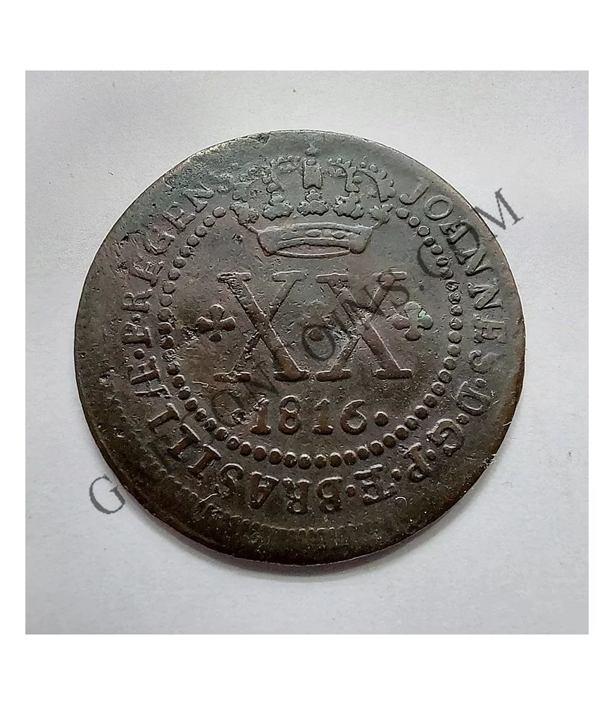 Brasil Colonia Portuguesa. 20 Reis 1816 R  KM 309  MBC