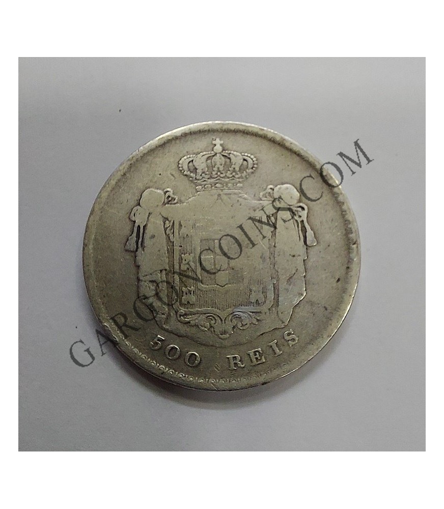 Portugal 500 Reis 1858 Pedro V  KM 498