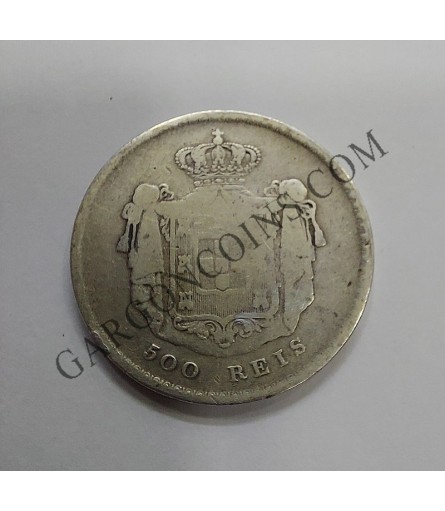 Portugal 500 Reis 1858 Pedro V  KM 498