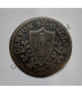 Suiza Cantón Sant Gallen 1/2 Bazen 1811  RARA KM 109
