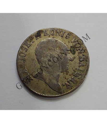 Estados Alemanes Baviera Bayern 6 Kreuzer Landmunze 1812 KM 686