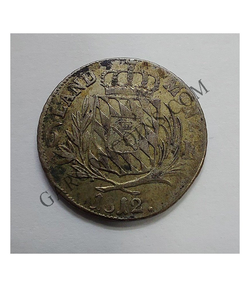 Estados Alemanes Baviera Bayern 6 Kreuzer Landmunze 1812 KM 686