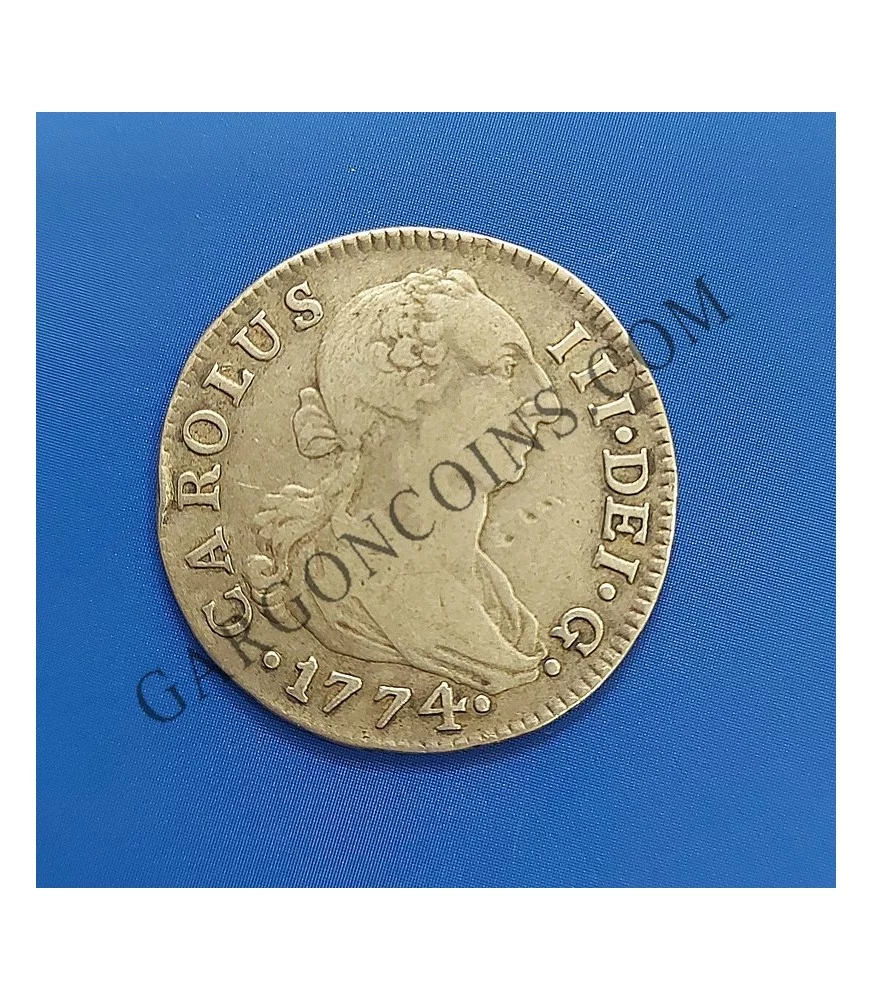 Carlos III  2 Reales 1774 Sevilla C F MBC