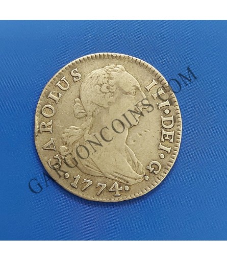 Carlos III  2 Reales 1774 Sevilla C F MBC