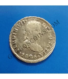 Fernando VII 1/2 Real de Potosí (Bolivia) 1825 JL