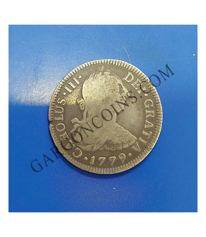 Carlos III  2 Reales Mejico 1779 FF  en  MBC