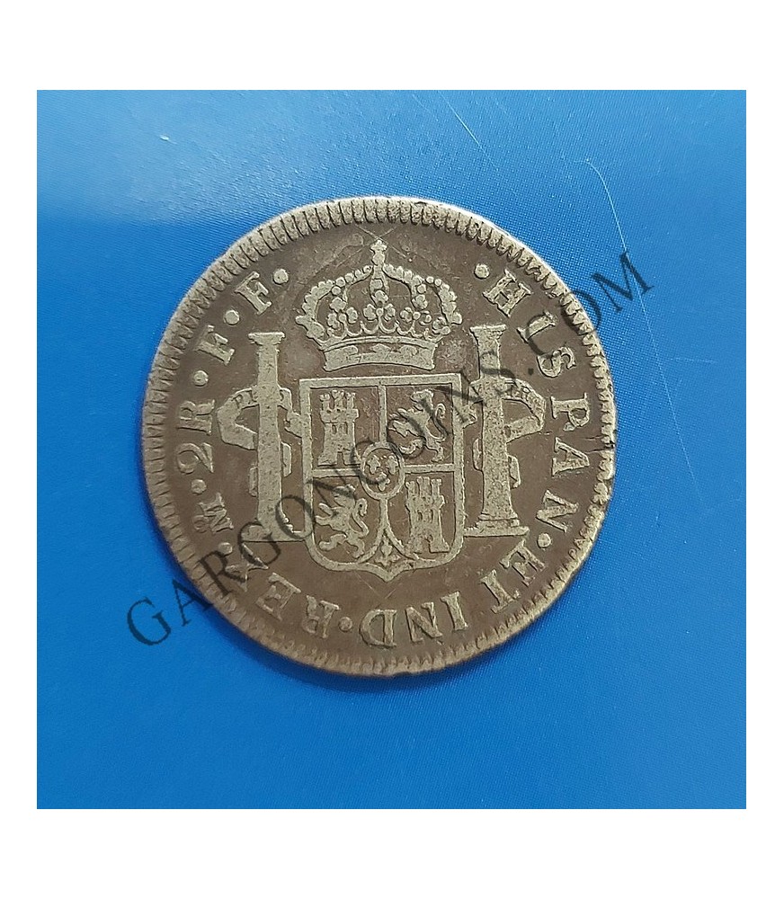 Carlos III  2 Reales Mejico 1779 FF  en  MBC