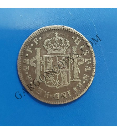 Carlos III  2 Reales Mejico 1779 FF  en  MBC