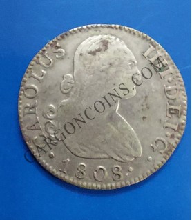Carlos IV 2 Reales 1808 Madrid AJ