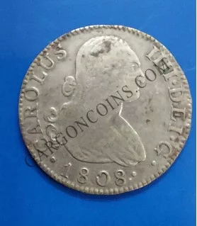 Carlos IV 2 Reales 1808 Madrid AJ