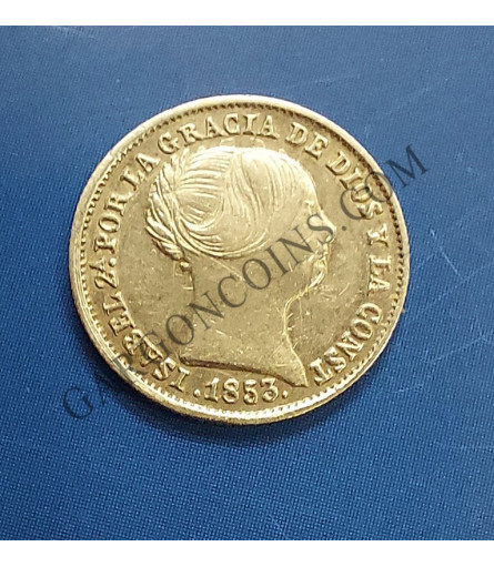 Isabel 2ª 1 Real  1853 Sevilla EBC