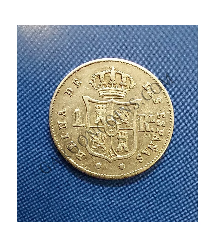 Isabel 2ª 1 Real  1853 Sevilla EBC