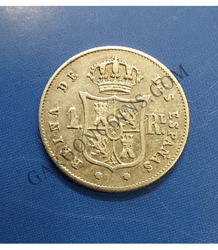 Isabel 2ª 1 Real  1853 Sevilla EBC