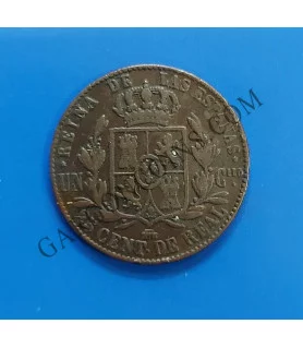 Isabel 2ª 25 Céntimos de Real 1859 Segovia Cuartillo