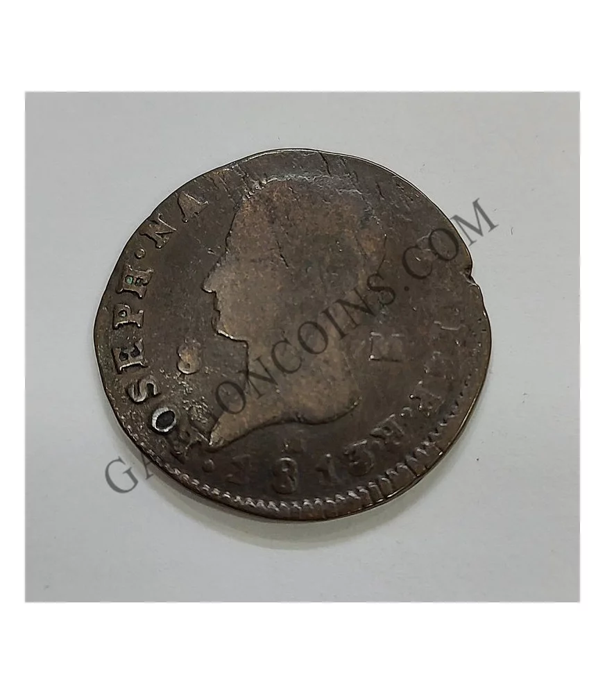 José Napoleón 8 Maravedies 1813 de Segovia MBC