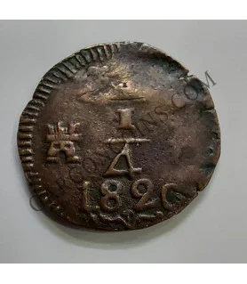 Fernando VII 1/4 de Real  Ceca de Santa Marta  Acuñacion de emergencia