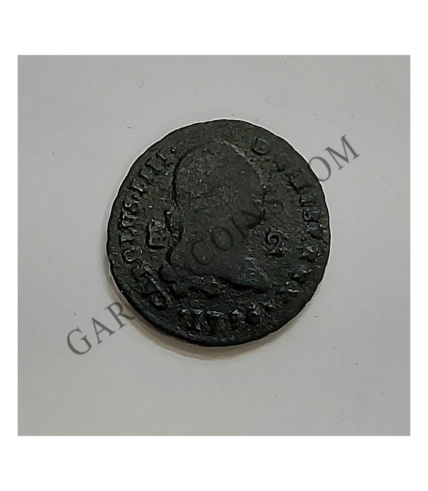 Carlos IV  2 maravedis 1796 de Segovia