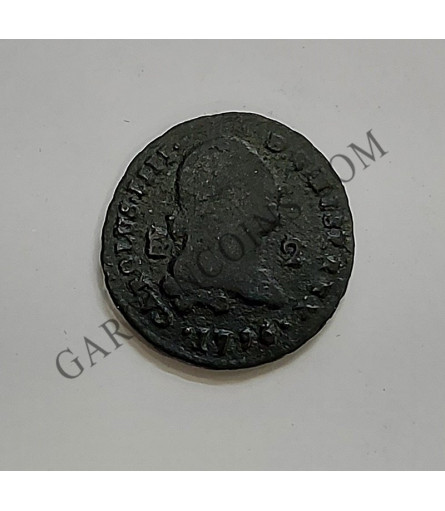 Carlos IV  2 maravedis 1796 de Segovia