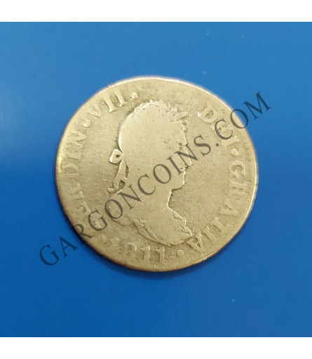 Fernando VII  2 Reales 1811 Cadiz C I  