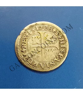 Felipe V  1/2 Real de Sevilla  1738 ensayadores P J