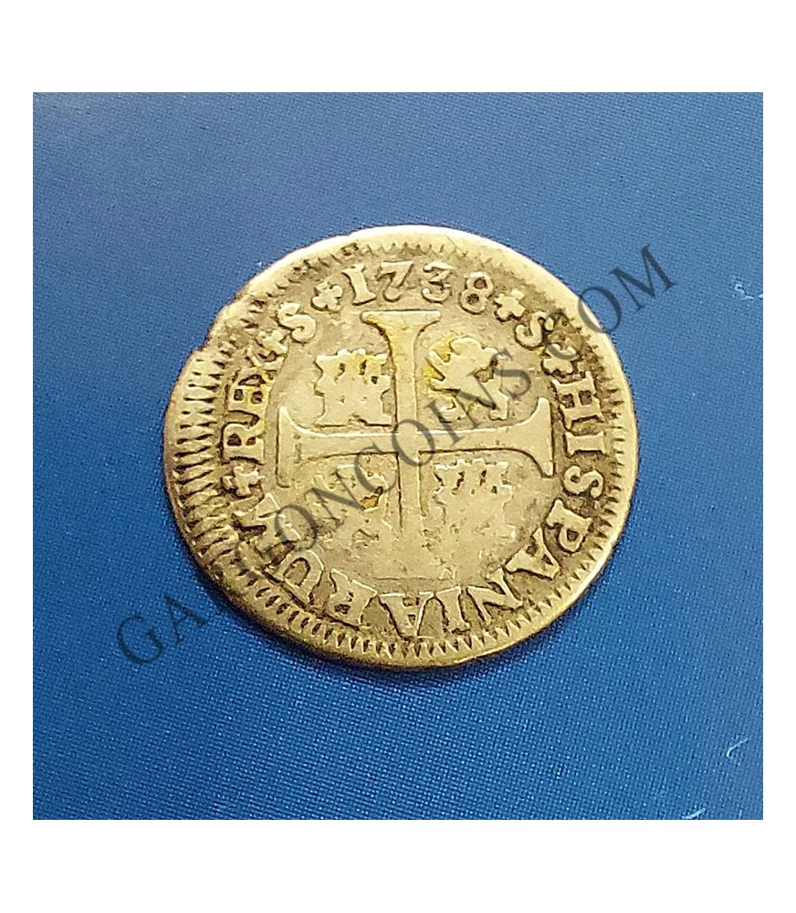 Felipe V  1/2 Real de Sevilla  1738 ensayadores P J