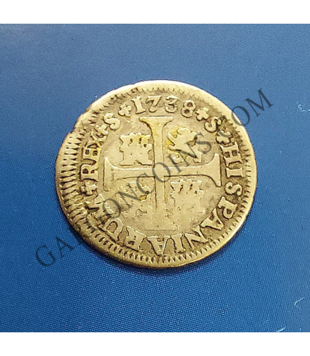 Felipe V  1/2 Real de Sevilla  1738 ensayadores P J