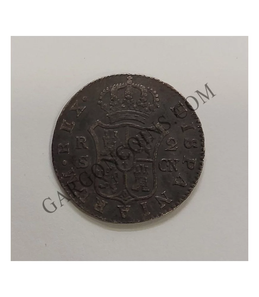 Carlos IV  2 Reales 1806 Sevilla CN  MBC con Pátina