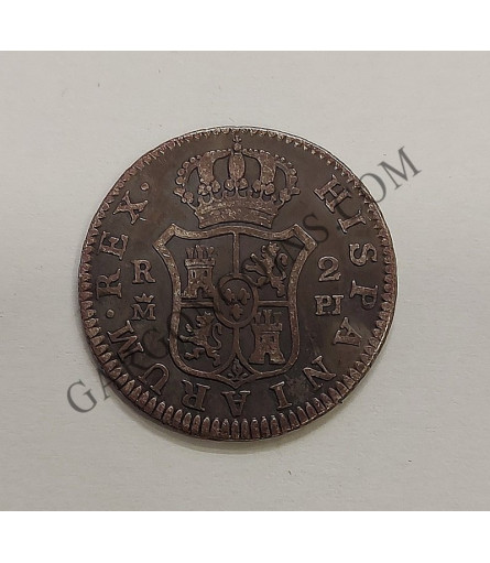 Carlos III  2 reales 1777 Madrid PJ EBC con pátina