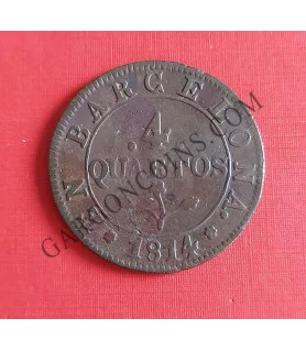 José Napoleón 4 Quartos de Barcelona del 1814 MBC