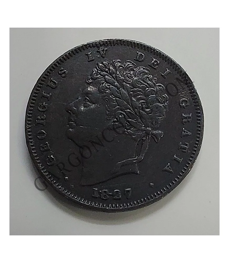 Gran Bretaña George IV 1/3  Farthing 1827 KM 703 EBC+ S/C-