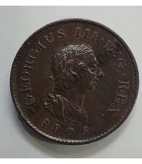 Gran Bretaña George III  Farthing 1806 KM 661 S/C