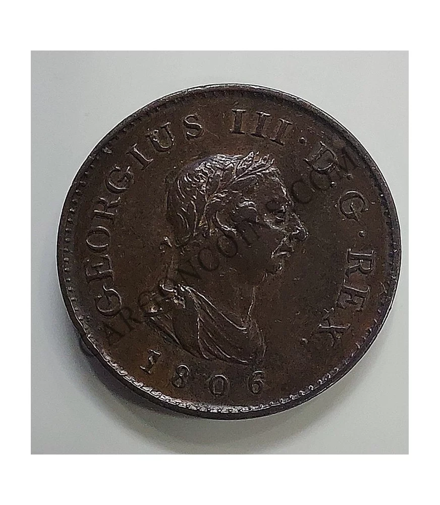 Gran Bretaña George III  Farthing 1806 KM 661 S/C