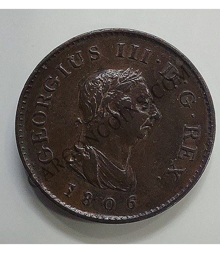 Gran Bretaña George III  Farthing 1806 KM 661 S/C
