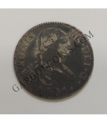 Carlos IV  2 Reales 1801 Sevilla CN MBC