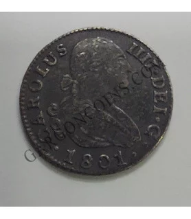 Carlos IV  2 Reales 1801 Sevilla CN MBC