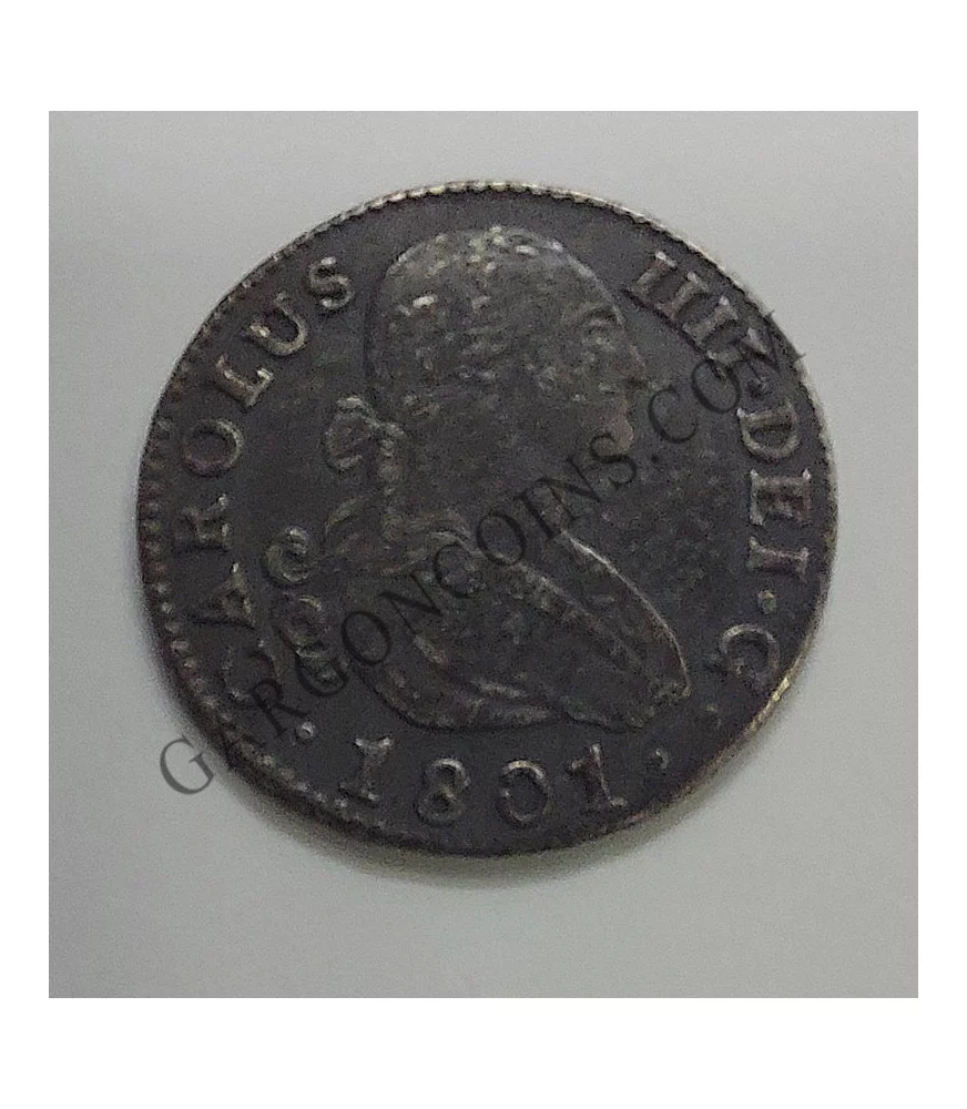 Carlos IV  2 Reales 1801 Sevilla CN MBC